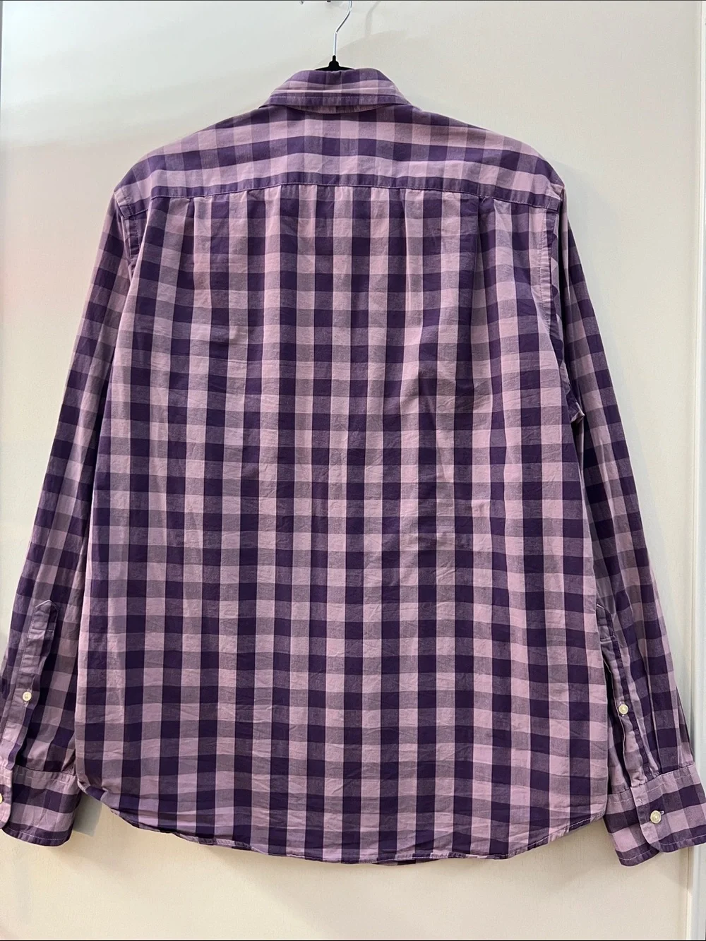 J. Crew Lavender and Purple Gingham Button-Down Shirt